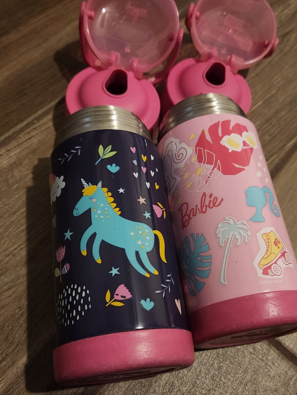 2pk  12oz Water bottles With New Replacement Straws